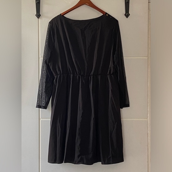 Black and Gold Leopard Sparkle Party Dress - Picture 2 of 4